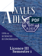 UFR 02 Sciences Économiques: Licence III Semestre 1