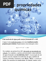 Água: Propriedades Químicas