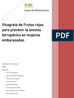 Vinagreta de Frutos Rojos para Prevenir La Anemia Ferropénica en Mujeres Embarazadas