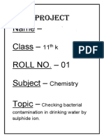 Checking Bacterial Contamination