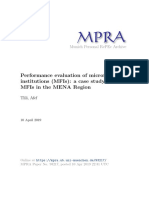 Performance Evaluation of Microfinance Institutions (Mfis) : A Case Study of Mfis in The Mena Region