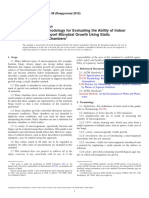 Developing Methodology For Evaluating The Ability of Indoor Materials To Support Microbial Growth Using Static Environmental Chambers