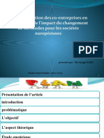 La Consolidation Des Co-Entreprises en IFRS: Étude de L'impact Du Changement de Méthodes Pour Les Sociétés Européennes