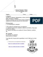 Ciencias Naturales 4° Básico Guía de Aprendizaje Remoto N°2 Nombre: Curso: Fecha: / / - I. Objetivos