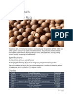 Product Details Macadamia Nuts: Specifications