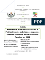 Prévalence Et Facteurs Associés À L'utilisation Des Substances Dopantes Chez Les Étudiants À L'université de Parakou en 2012