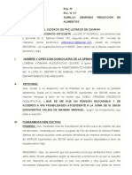 Demanda de Reduccion de Alimentos