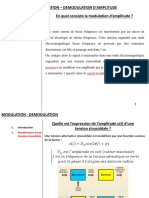 Modulation - Demodulation D'Amplitude en Quoi Consiste La Modulation D'amplitude ?