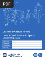 Learner Evidence Record: Level 1 Qualification in Sports Leadership (SL1)