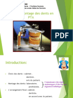 Choix Et Montage Des Dents en PTA: Maitre Assistante / Prothèse Dentaire Cours de 3éme Année Médecine Dentaire