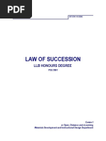 Law of Succession: LLB Honours Degree