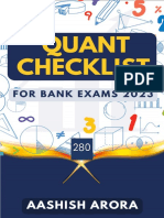 Quant Checklist 280 PDF 2022 by Aashish Arora