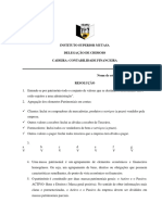 Instituto Superior Mutasa Delegação de Chimoio Cadeira: Contabilidade Financeira