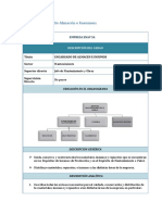 Descripción de Encargado de Almacén e Insumos