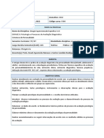 ENFASE II: Psicologia e Processos de Avaliação Diagnóstica: Ados DA Isciplina