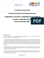 DERECHO Y DIGNIDAD DE LA MUJER DECIMO E UNDECIMO GRADO Enero2023