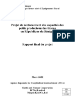 Projet de Renforcement Des Capacités Des Petits Producteurs Horticoles en République Du Sénégal