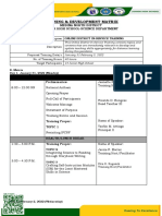 3 Day Science Training Matrix