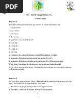 TD: Electromagnétisme 2 A: Exercice 1