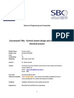 Coursework Title: Control System Design and Simulation For A Chemical Process