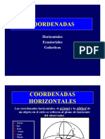 Coordenadas: Horizontales Ecuatoriales Galácticas