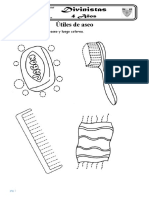 Delinea Los Útiles de Aseo y Luego Colorea