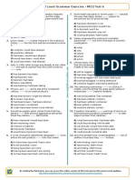 Advanced Level Grammar Exercise - MCQ Test 6