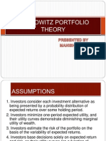 Markowitz Portfolio Theory