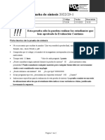 Prueba de Síntesis 2022/23-1: Esta Prueba Sólo La Pueden Realizar Los Estudiantes Que Han Aprobado La Evaluación Continua