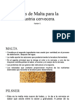 Tipos de Malta para La Industria Cervecera