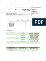 Gestión de La Calidad, Manual de Gestión de La Calidad