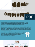 Anomalías Del Desarrollo Dentario