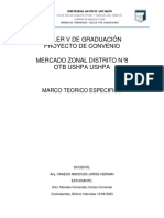 Taller V de Graduación Proyecto de Convenio Mercado Zonal Distrito N°8 Otb Ushpa Ushpa