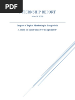 Internship Report: Impact of Digital Marketing in Bangladesh A Study On Spectrum Advertising Limited"