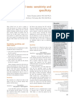 Clinical Tests Sensitivity and Specificity