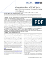 Discordance of The Repeat GeneXpert MTBRIF Test For Rifampicin Resistance Detection Among Patients Initiating MDR-TB Treatment in Uganda