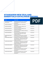 Standards New Zealand Essentials Catalogue Pricing