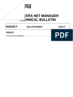 Kyocera Net Manager Technical Bulletin: Subject