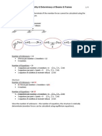 Stability & Determinacy of Beams and Frames