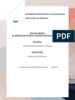 Ensayo Critico Sistema de Justicia Constitucional Francklin Cruz