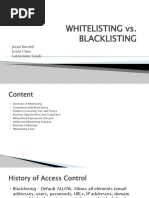 Whitelisting vs. Blacklisting: Jason Burnett Grant Chan Sukhvinder Singh