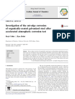 Investigation of The Cut-Edge Corrosion of Organically-Coated Galvanized Steel After Accelerated Atmospheric Corrosion Test