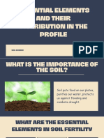 Essential Elements and Their Distribution in The Profile