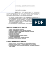 Generalidades de La Administración Financiera