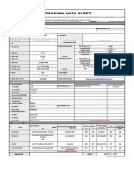 Personal Data Sheet