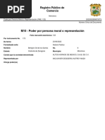 M10 - Poder Por Persona Moral o Representación: Registro Público de Comercio