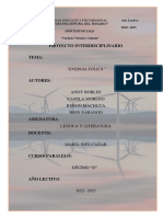 Proyecto Interdisciplinario: "Energia Eólica"