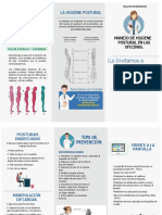 Folleto Manejo de Posturas en La Oficina