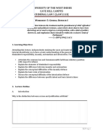 CAVE HILL Criminal Law I Worksheet 5 - General Defences