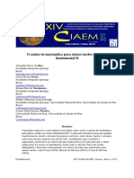 O Ensino de Matemática para Alunos Surdos Do Ensino Fundamental II